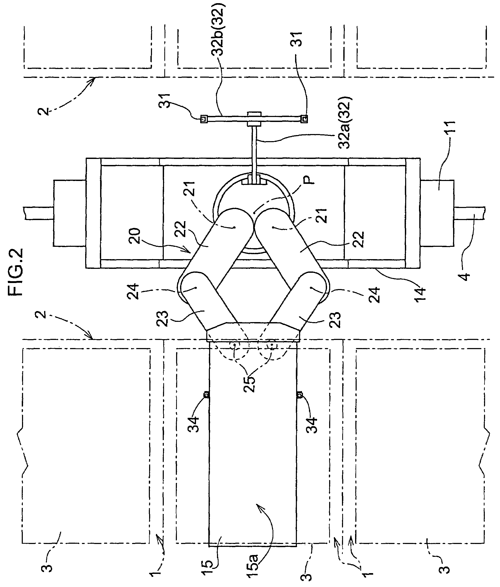 Transporting apparatus with position detection sensor