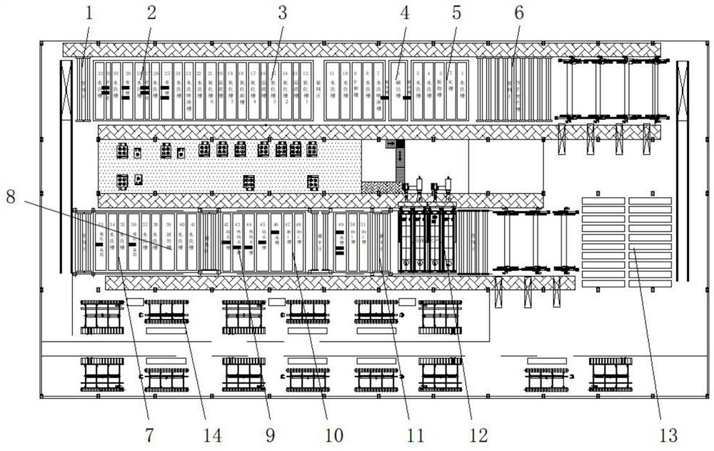 Horizontal aluminum profile surface oxidation electrophoresis production line