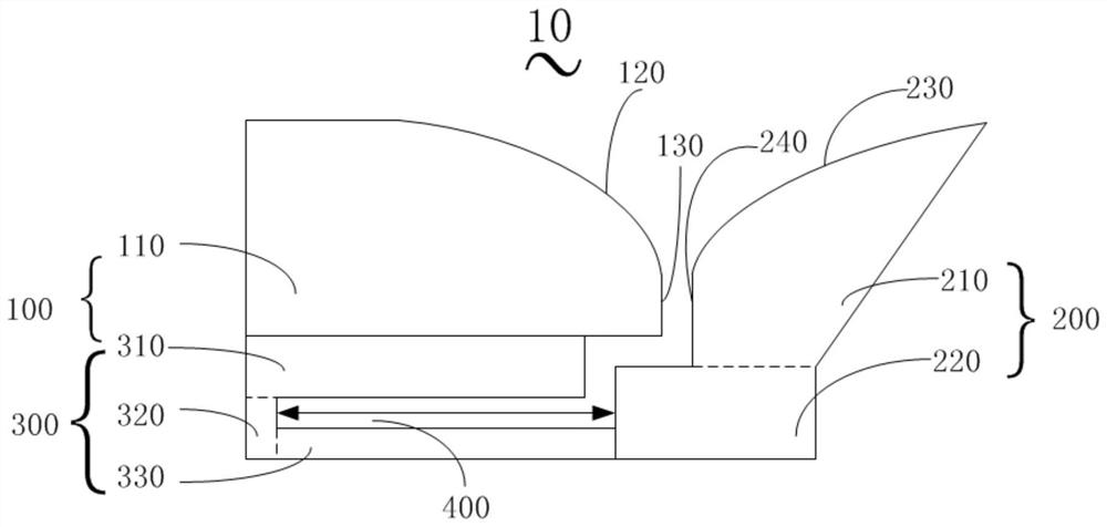 Double-ridge horn antenna and electronic equipment