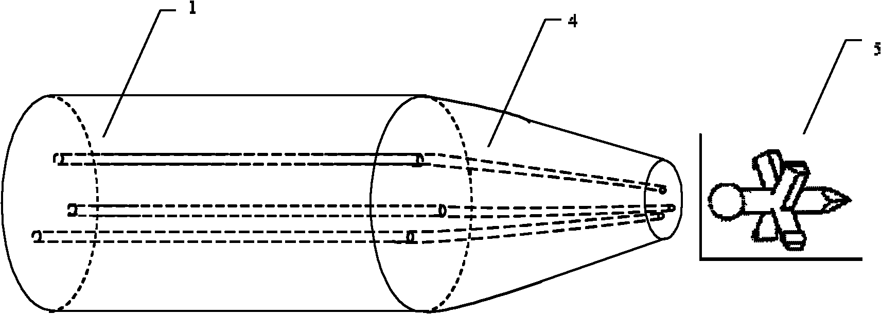 Automatic assembly type photodynamic drill based on multi-core fiber