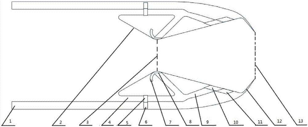 Bypass type passive double-throat pneumatic vector spraying pipe with flow regulating function and control method