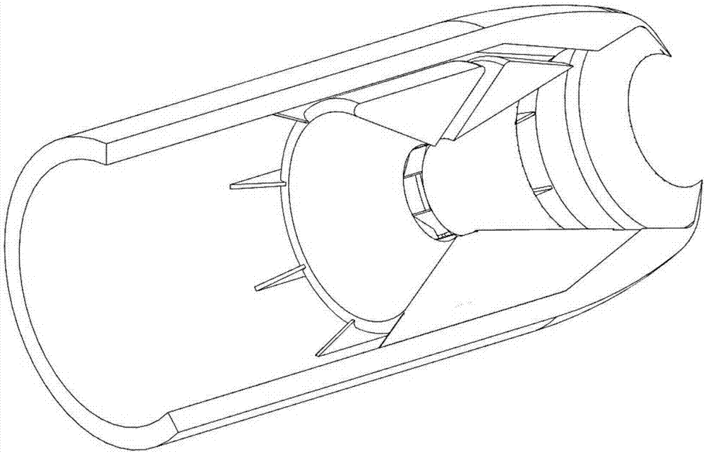 Bypass type passive double-throat pneumatic vector spraying pipe with flow regulating function and control method