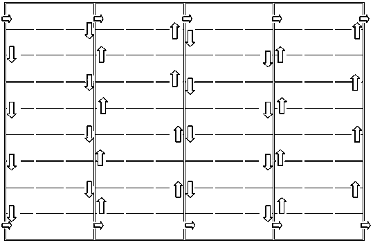 A ground-mounted solar photovoltaic base under desert conditions