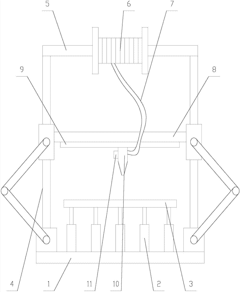 Intelligent 3D printing device capable of achieving smooth printing and free of faults