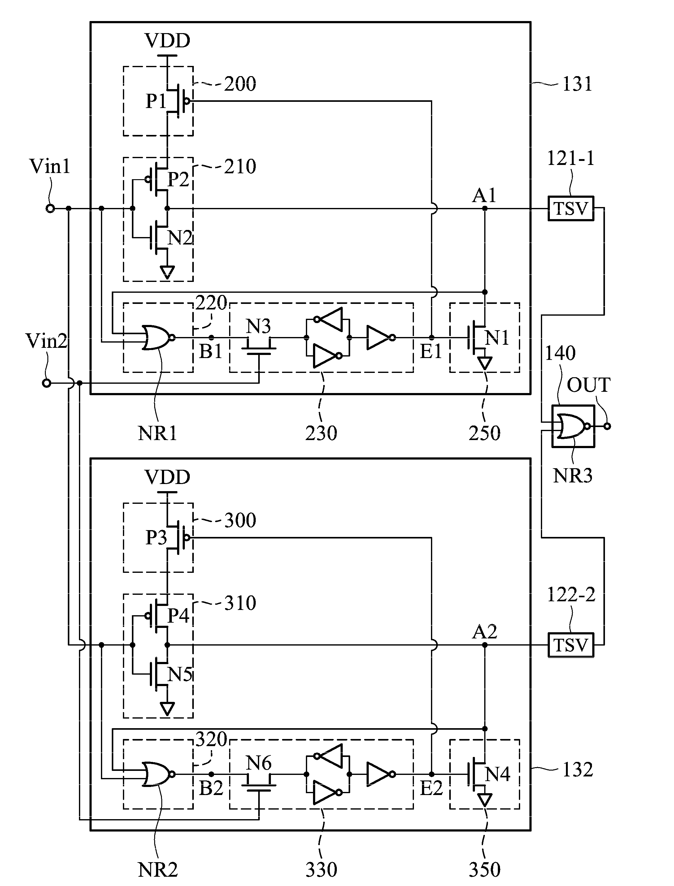 Through silicon via repair circuit of semiconductor device