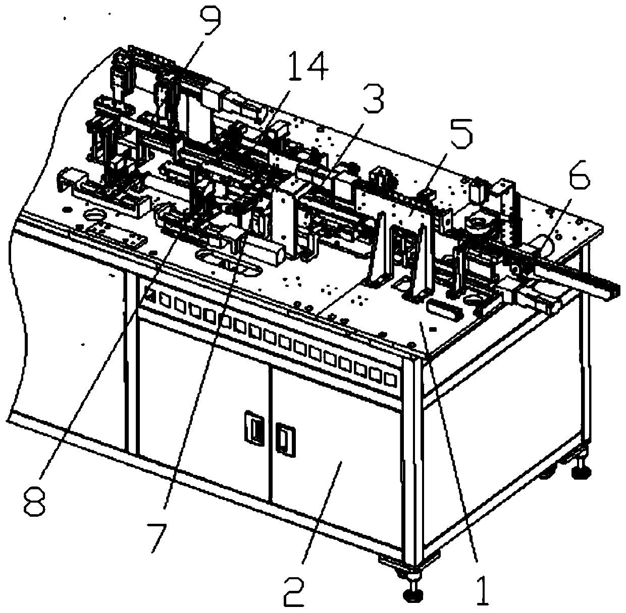 A kind of interface detection machine which is convenient for picking and unloading materials