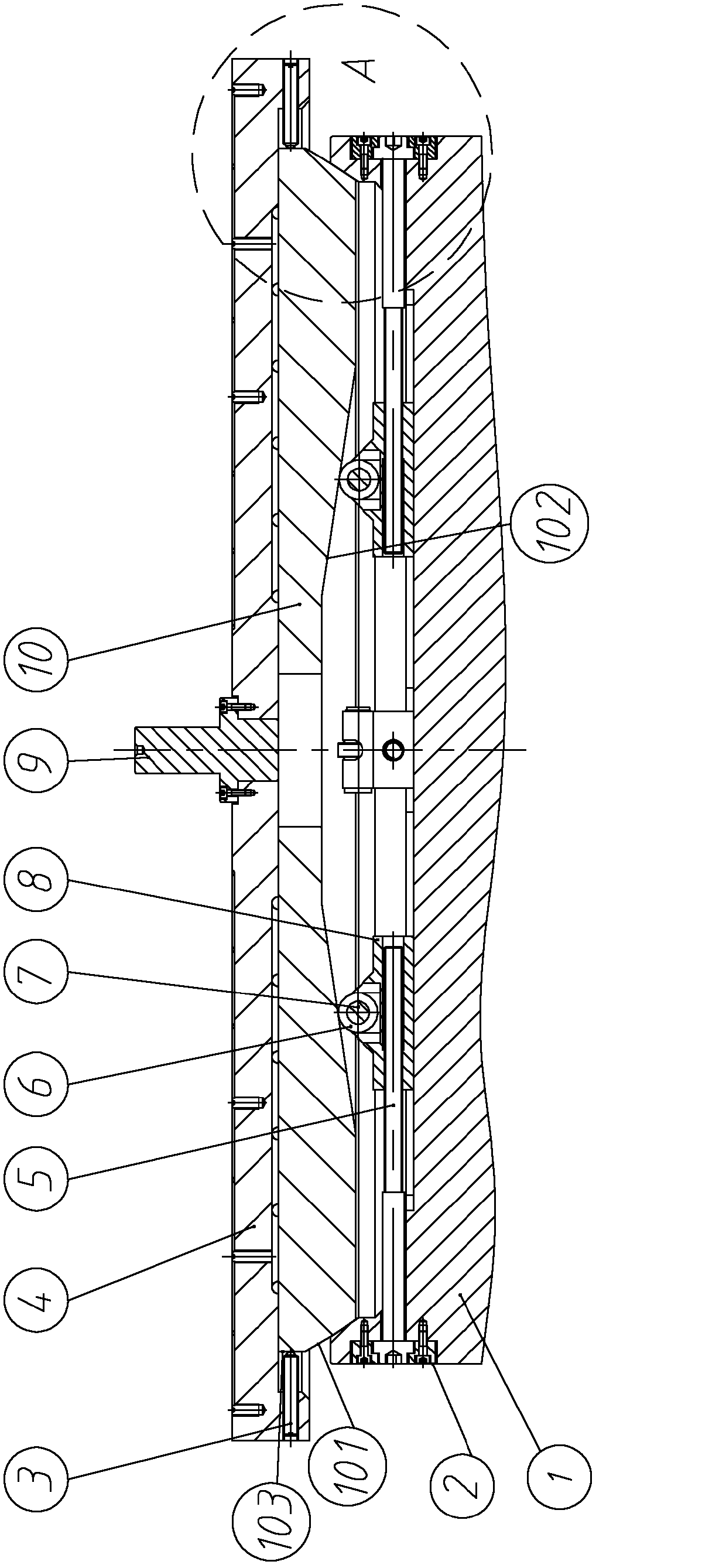 Aligning and levelling device for rotating platform of ultra-precise measuring machine