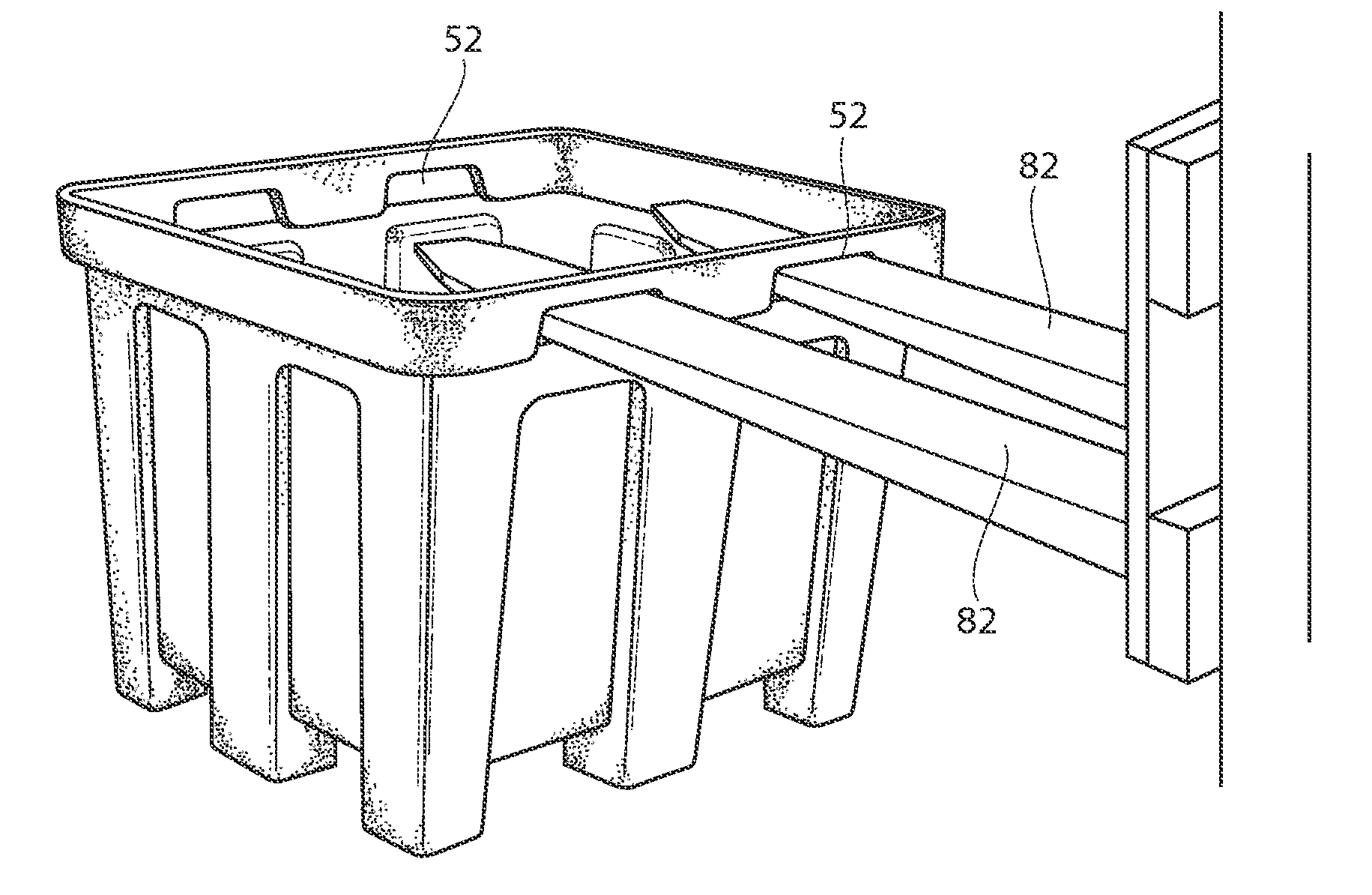 Structure and process for recycling containers