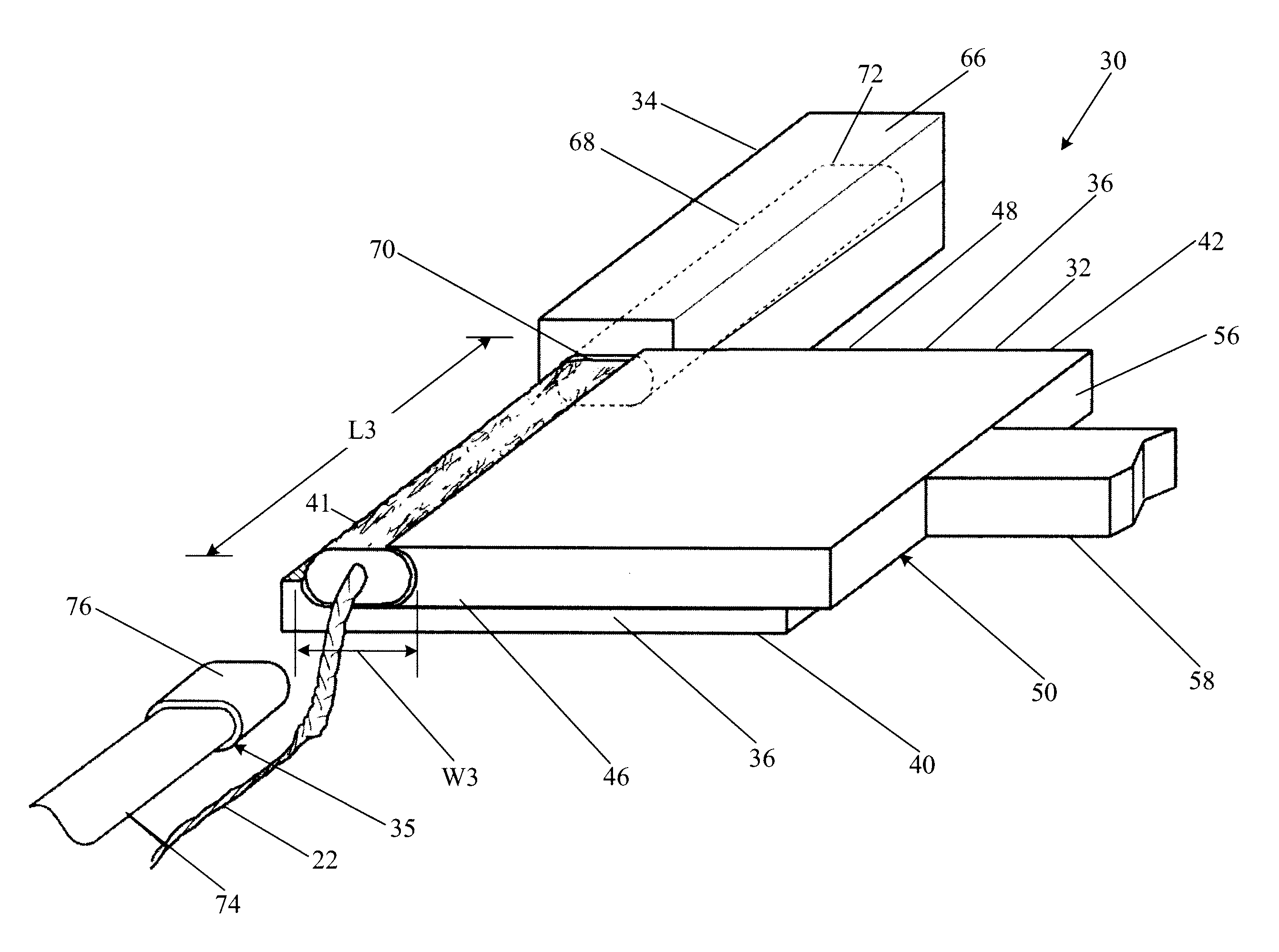 Patterned tampon and method of making