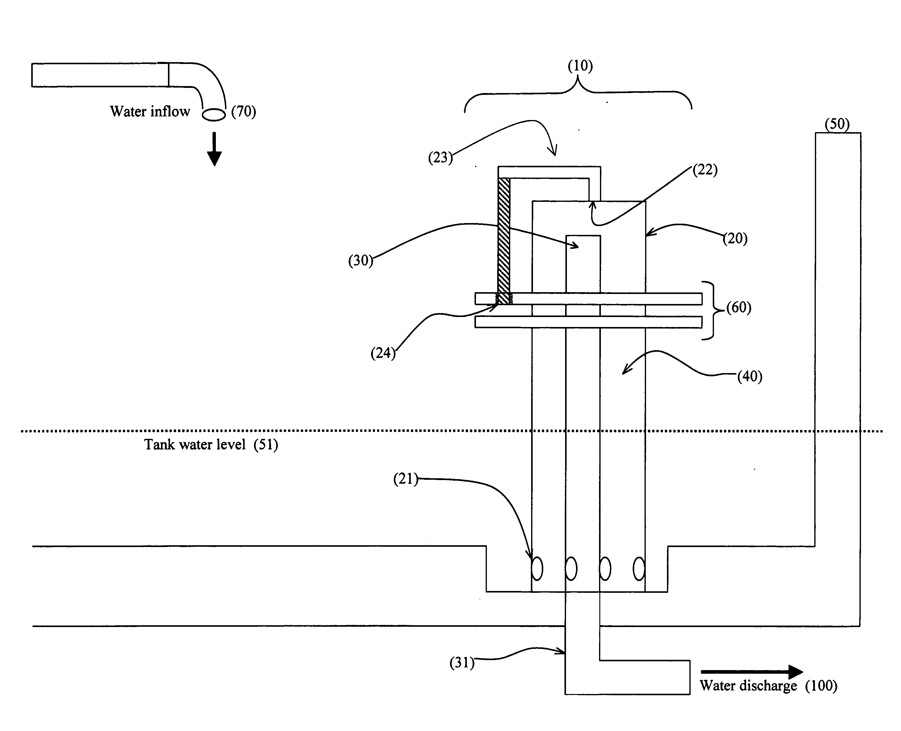 Ebb-and-flow drain and fluid-handling system