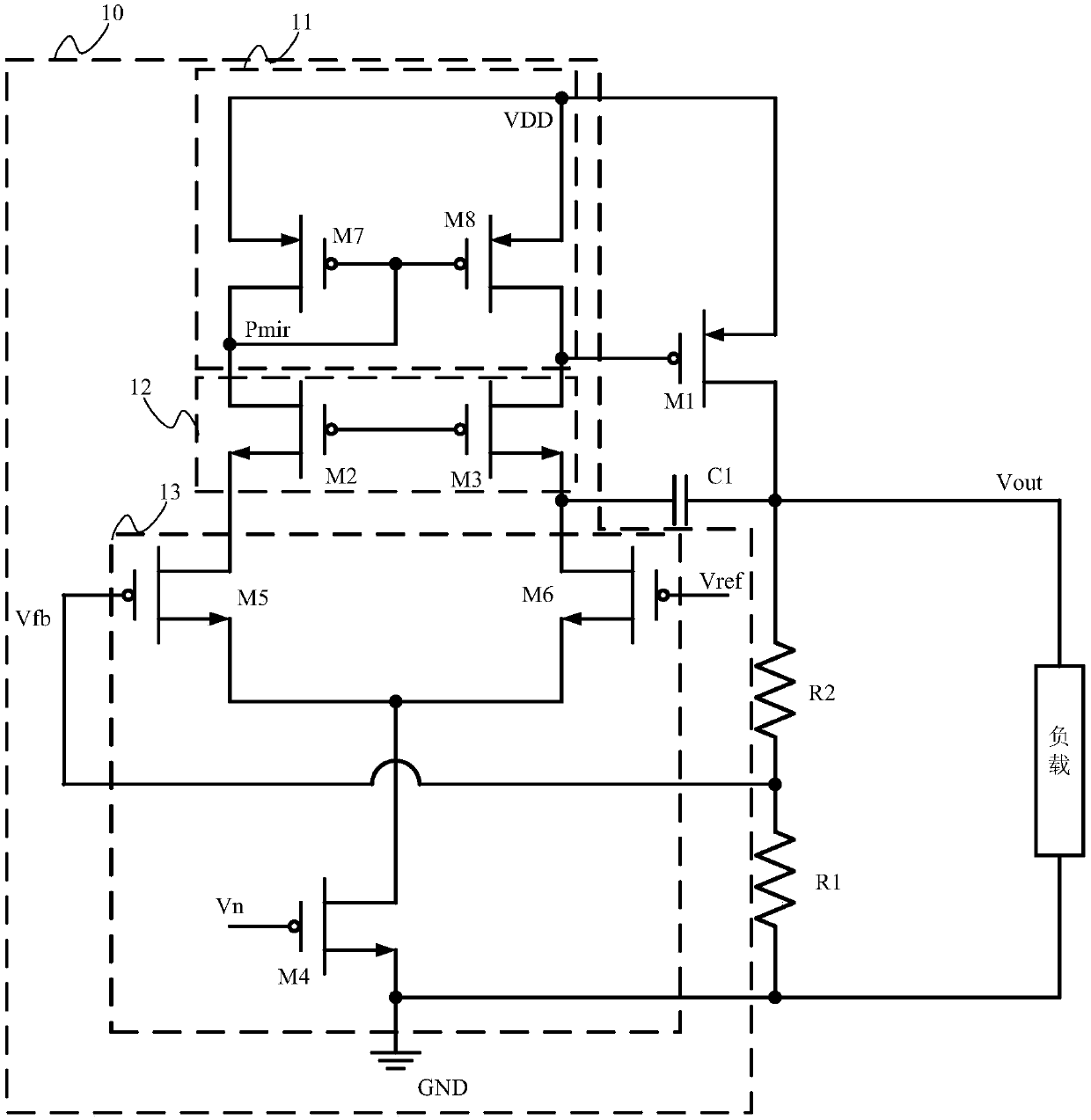 Voltage stabilizer circuit applied to a three-dimensional memory and the three-dimensional memory