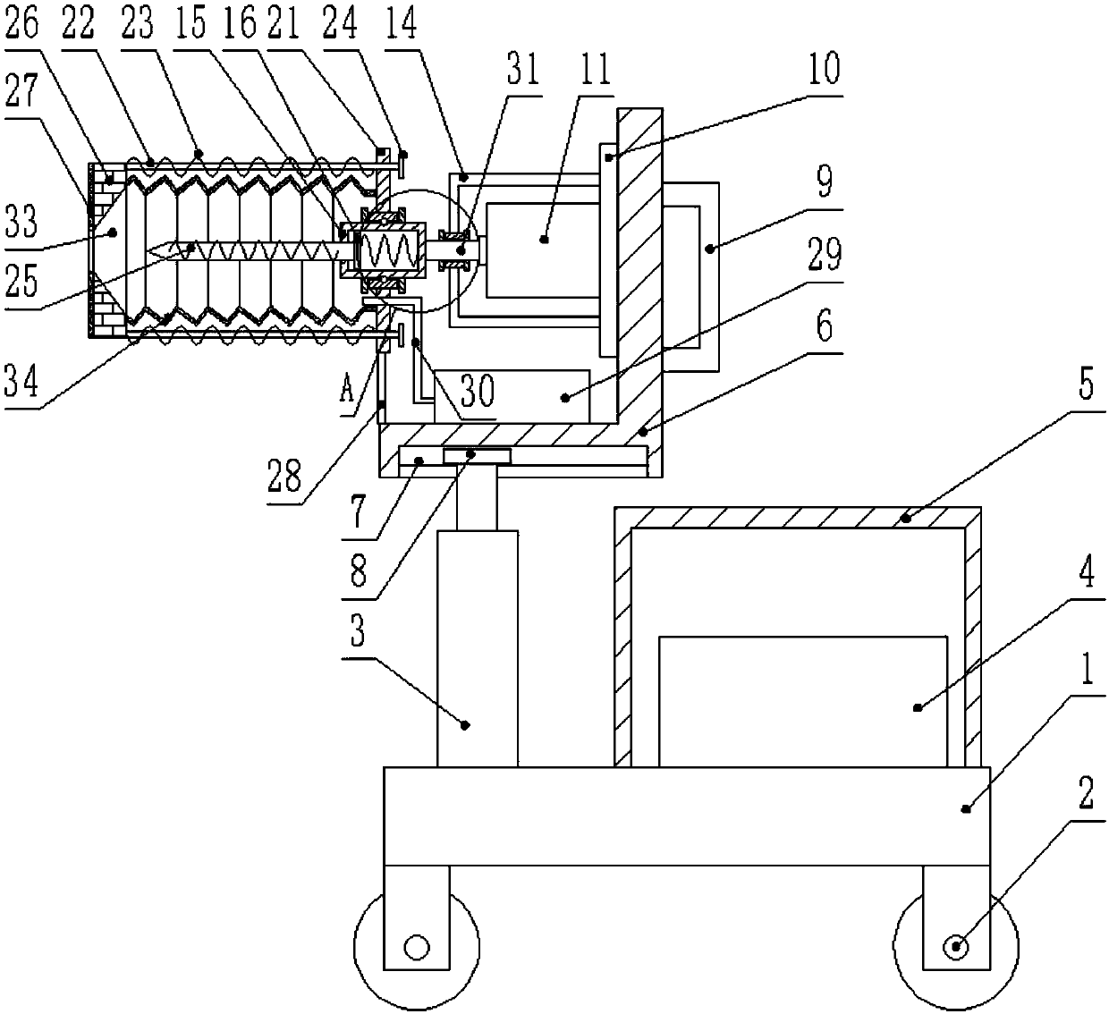 Dust-free electric drill for wall surface perforating