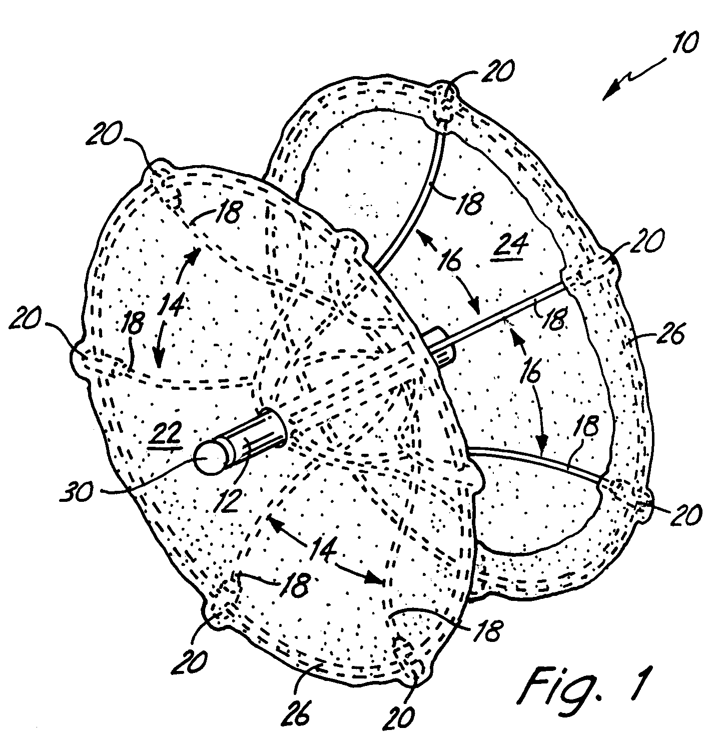 ASD closure device with self centering arm network