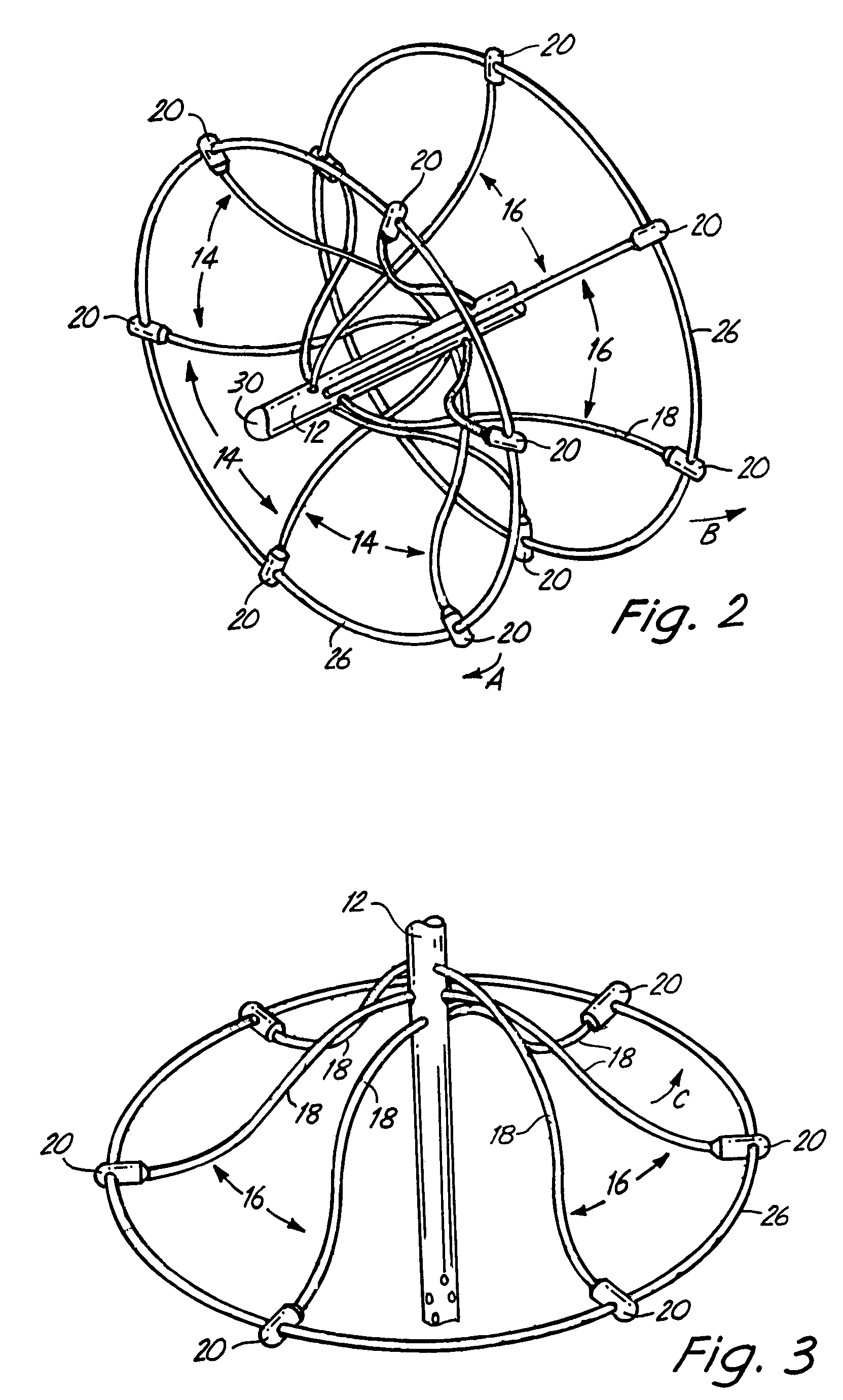 ASD closure device with self centering arm network