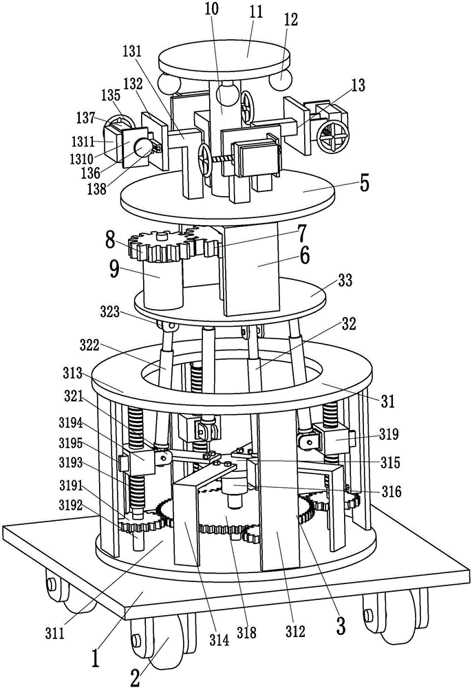 Special display platform for new energy automobile parts