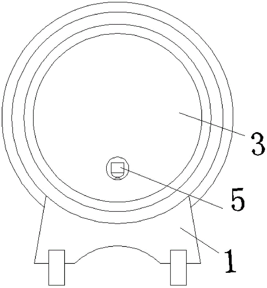 An oak barrel-shaped artistic wine barrel with a bracket and a replaceable liner