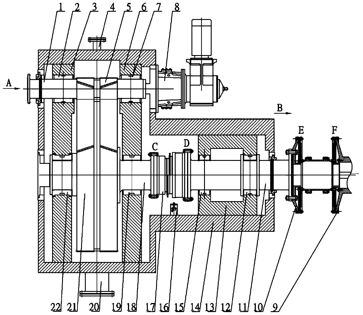 Full-automatic clutching device for drawing and pressurizing integration modification unit and application method