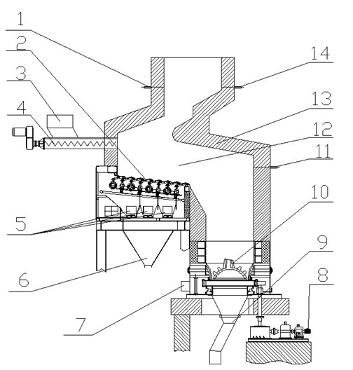 Novel high-efficiency vaporizing combustion compound furnace grate device with slag disintegrating function