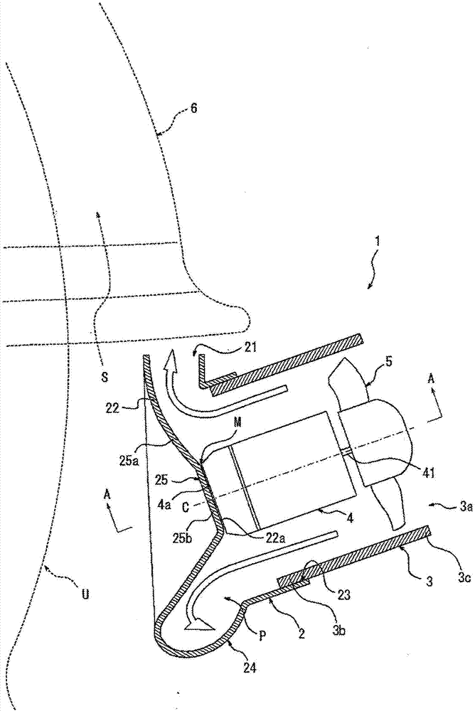 Blowing device