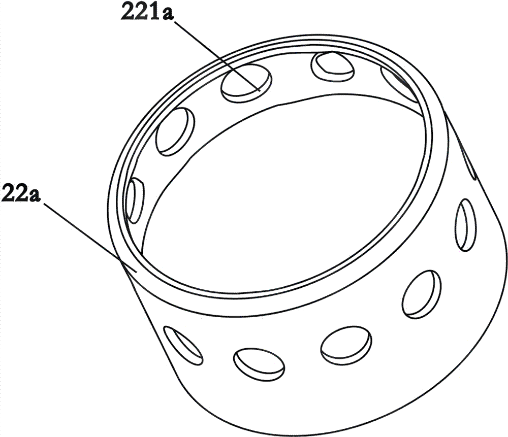 Crushing device for foodstuff processing machine and foodstuff processing machine