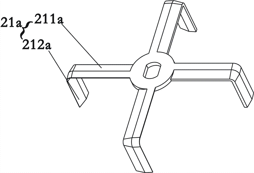 Crushing device for foodstuff processing machine and foodstuff processing machine