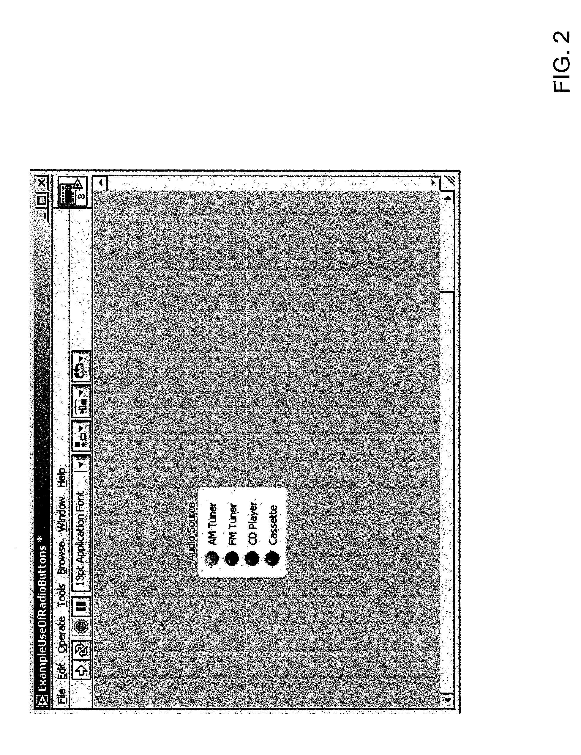 System and method for associating a block diagram with a user interface element