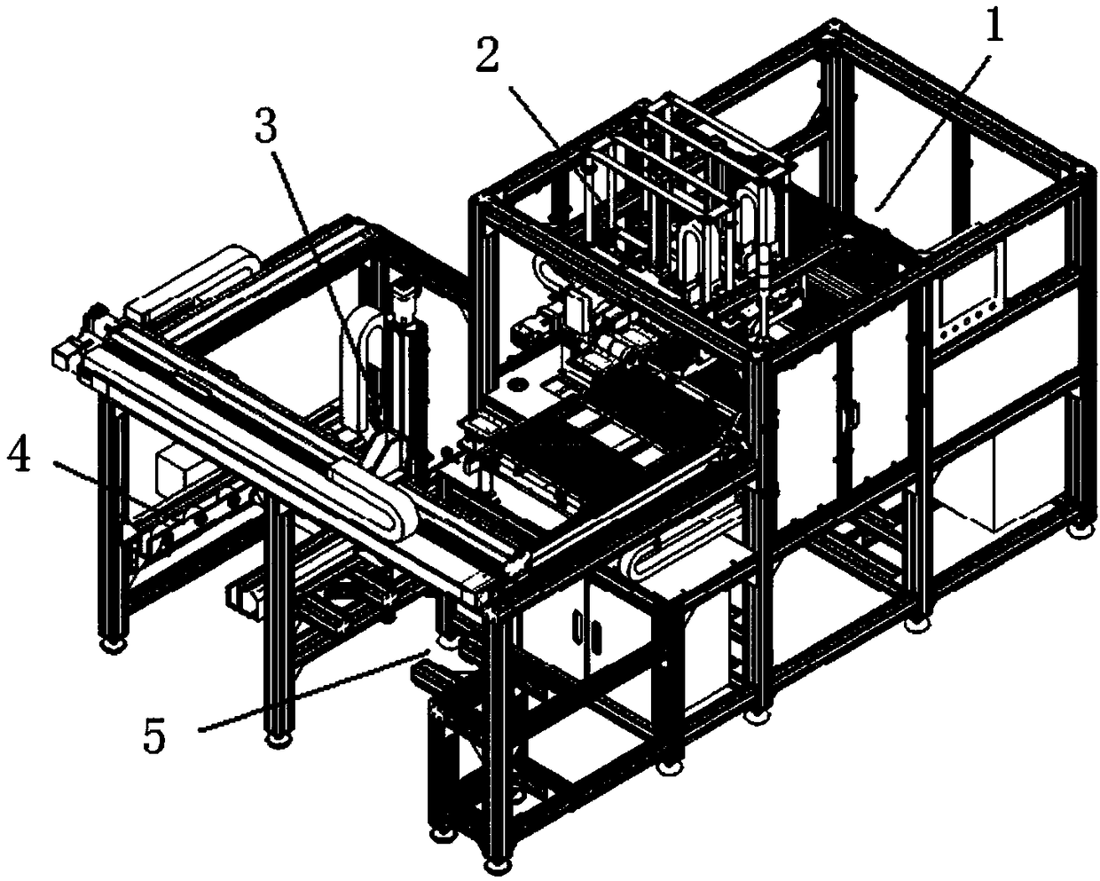 Automatic unloading device for UO2 grinding core blocks