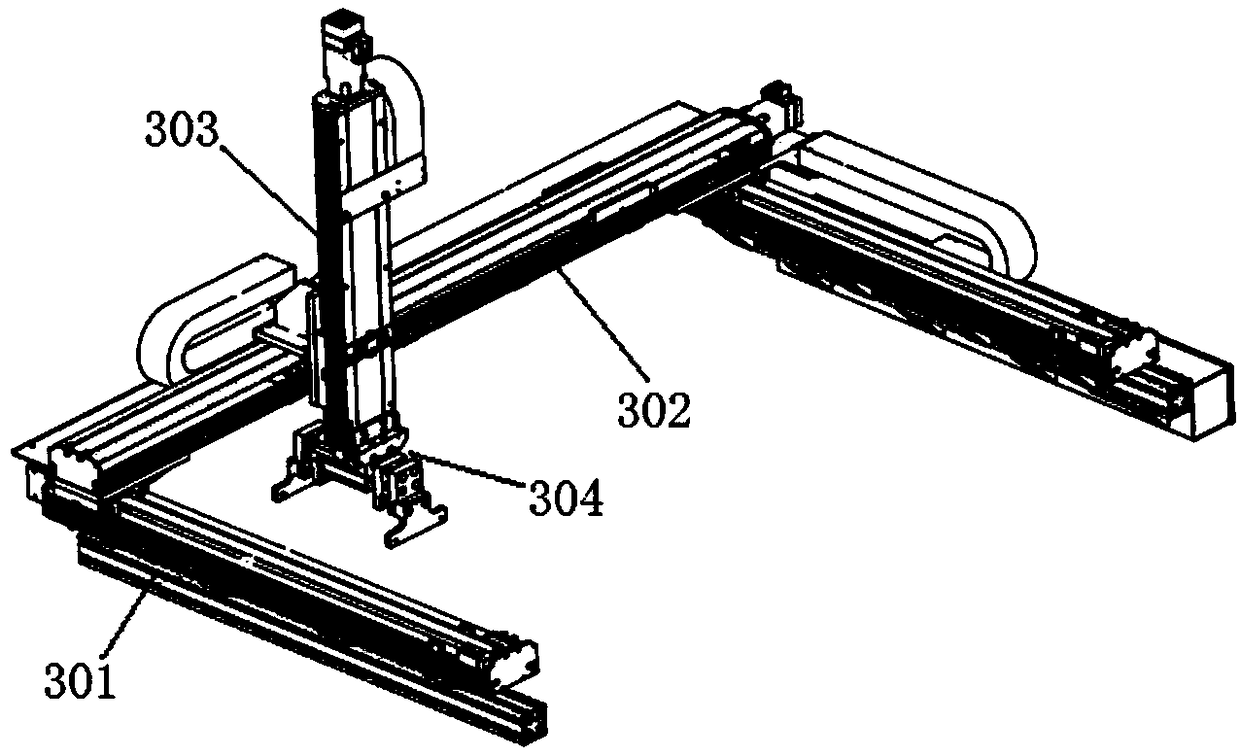 Automatic unloading device for UO2 grinding core blocks