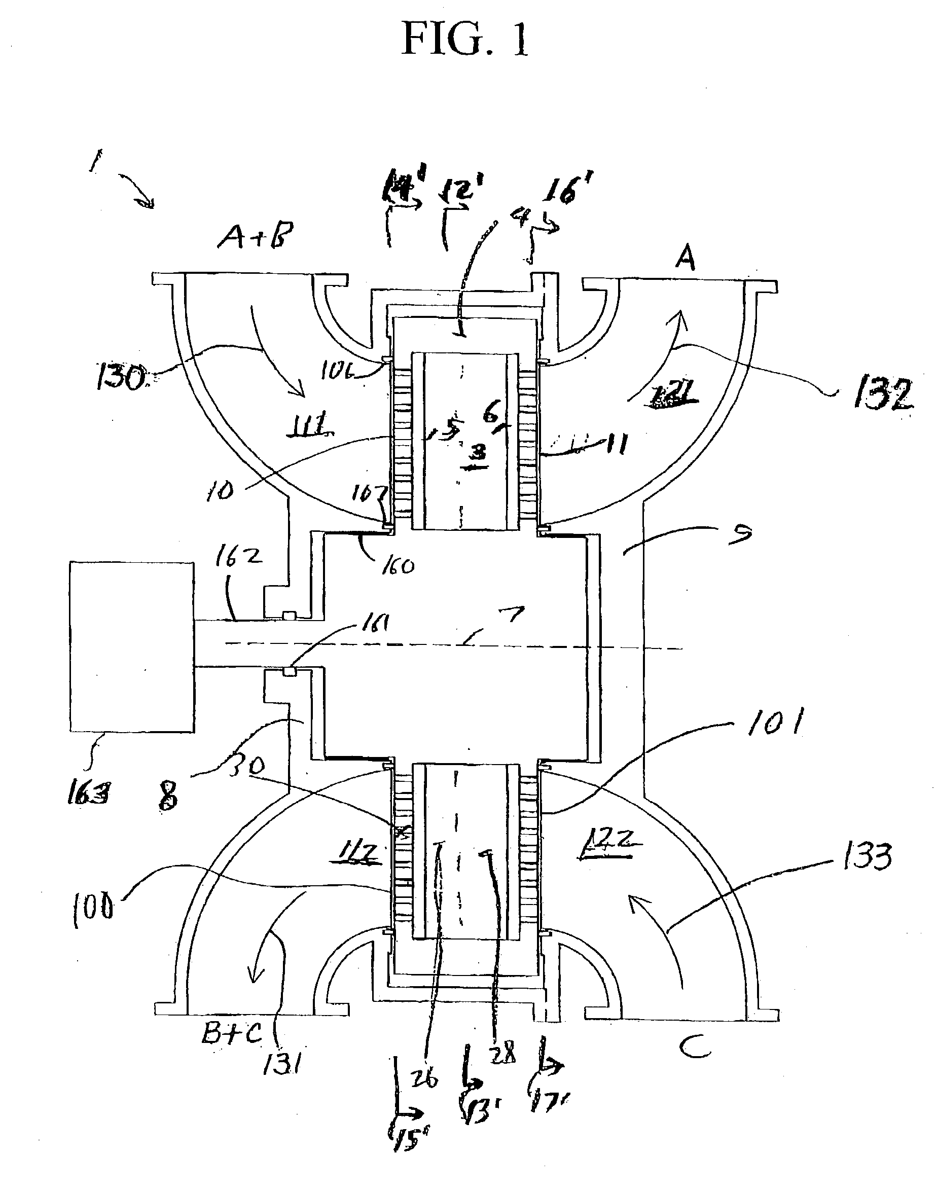 Gas separation by combined pressure swing and displacement purge