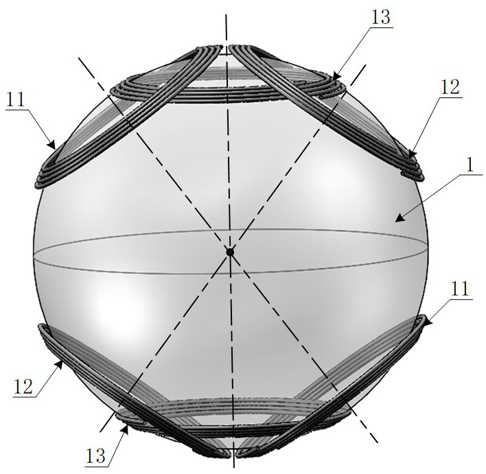 Cooling device for magnetic stimulation system and magnetic stimulation system