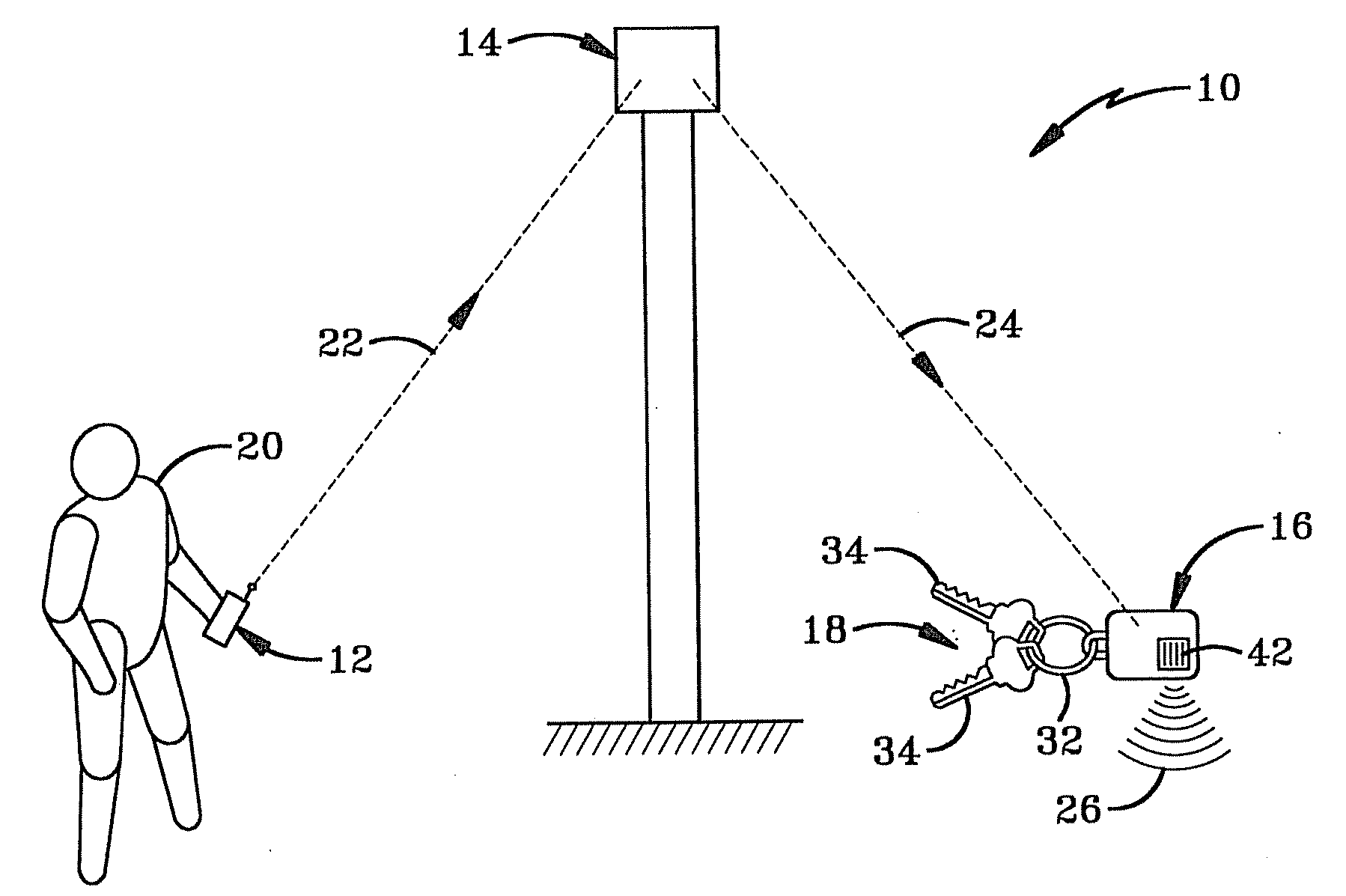 Locator system with audible location indicator