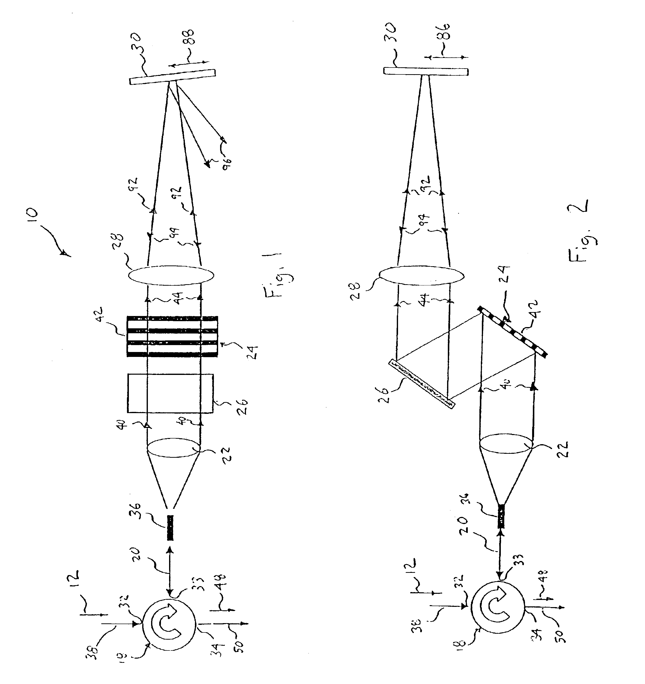 Optical blocking filter having an array of micro-mirrors