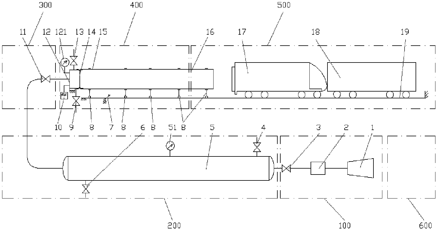 Capsule type motor vehicle propelling collision experiment system