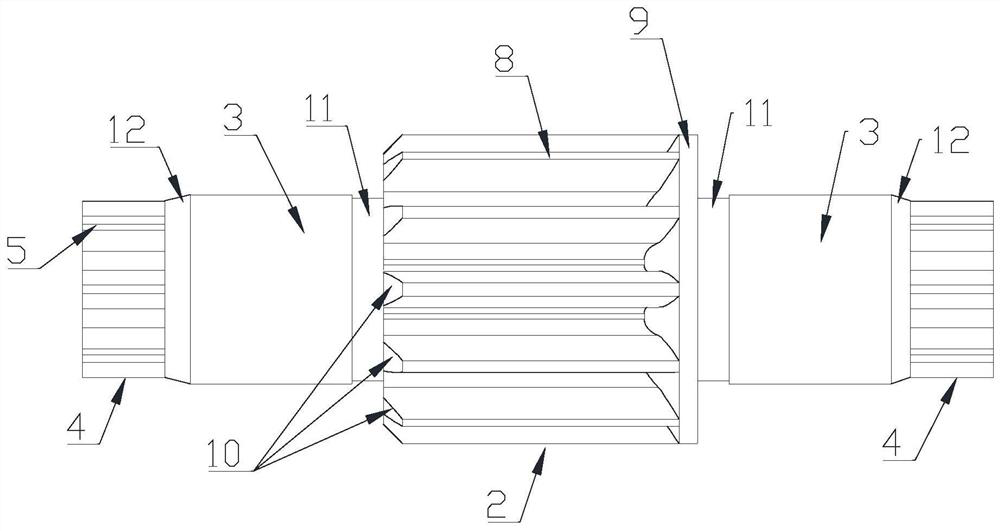 Door closer gear shaft and machining method thereof