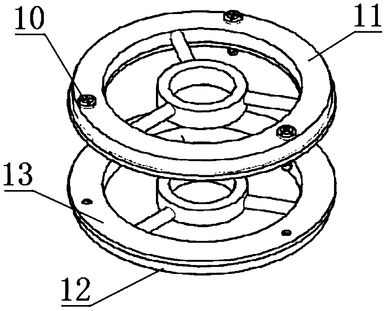 Cable-connected water interception buoy