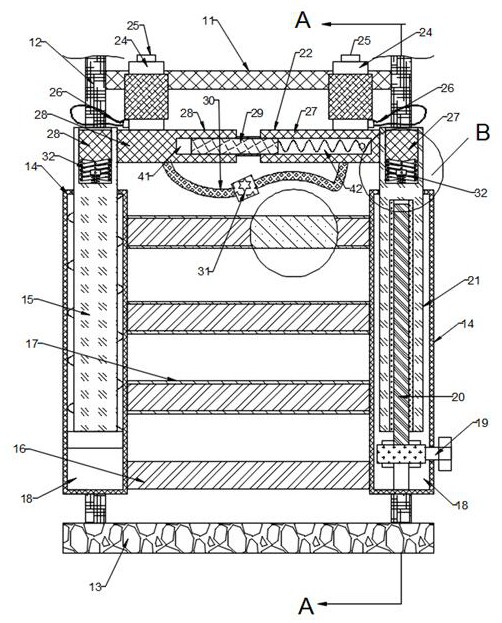 Rope ladder capable of reducing shaking of climbing section as hard ladder