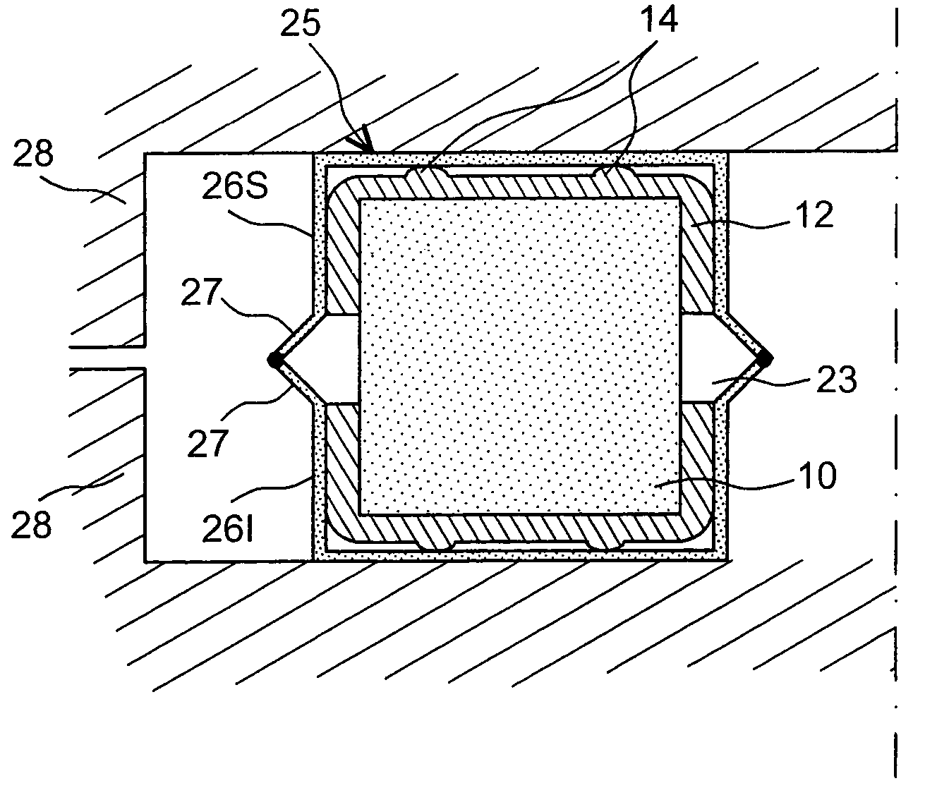 Flexible graphite sealing joint with metal jacket for high temperature