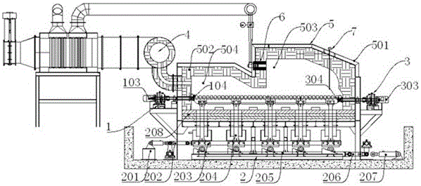 A round bar integral walking heating furnace