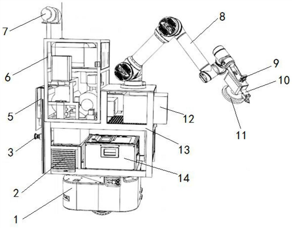 Spraying and wiping integrated cleaning robot and control method thereof