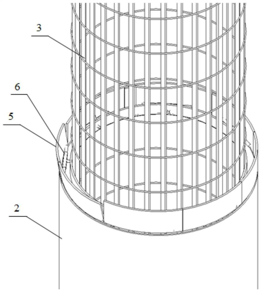 Pile foundation pouring device and construction method thereof