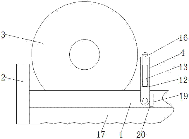 Placing rail capable of positioning spinning roller