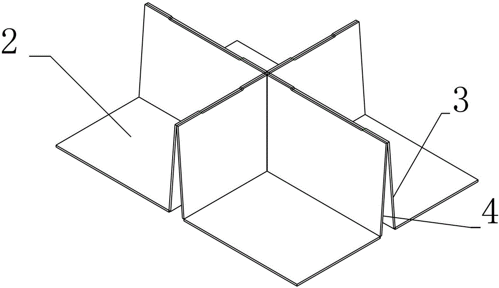 Cross partition board