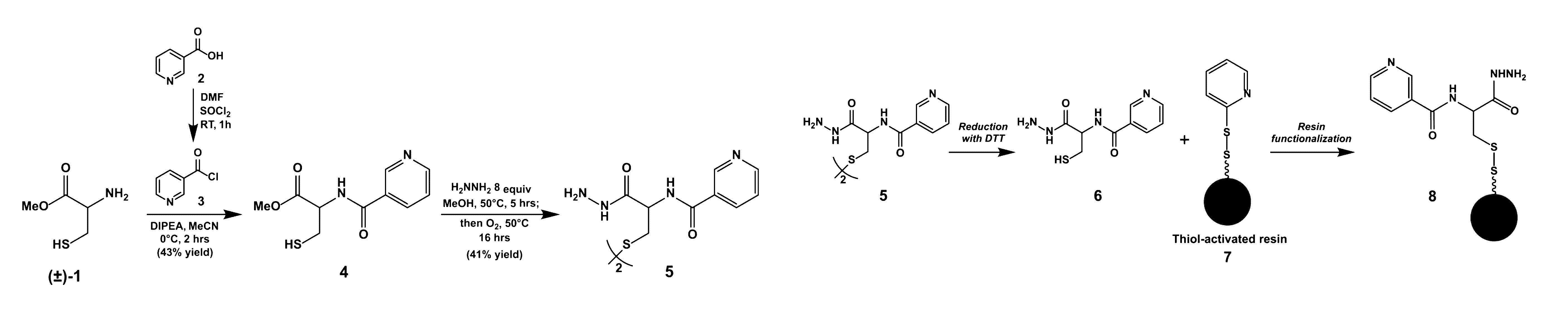 Cysteine hydrazide nicotinamide for glycomics and glycoproteomics uses