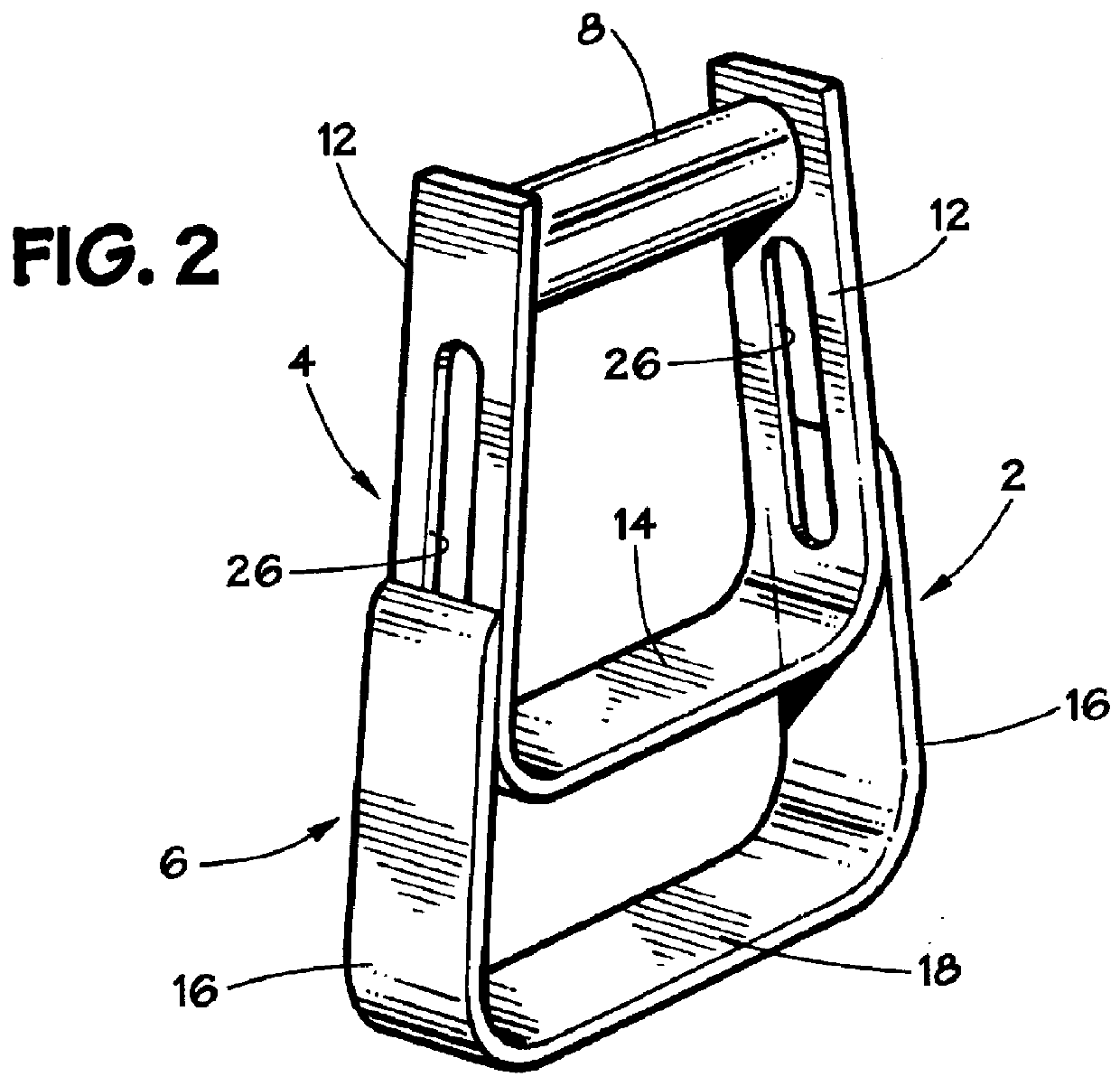 Easy mount stirrup