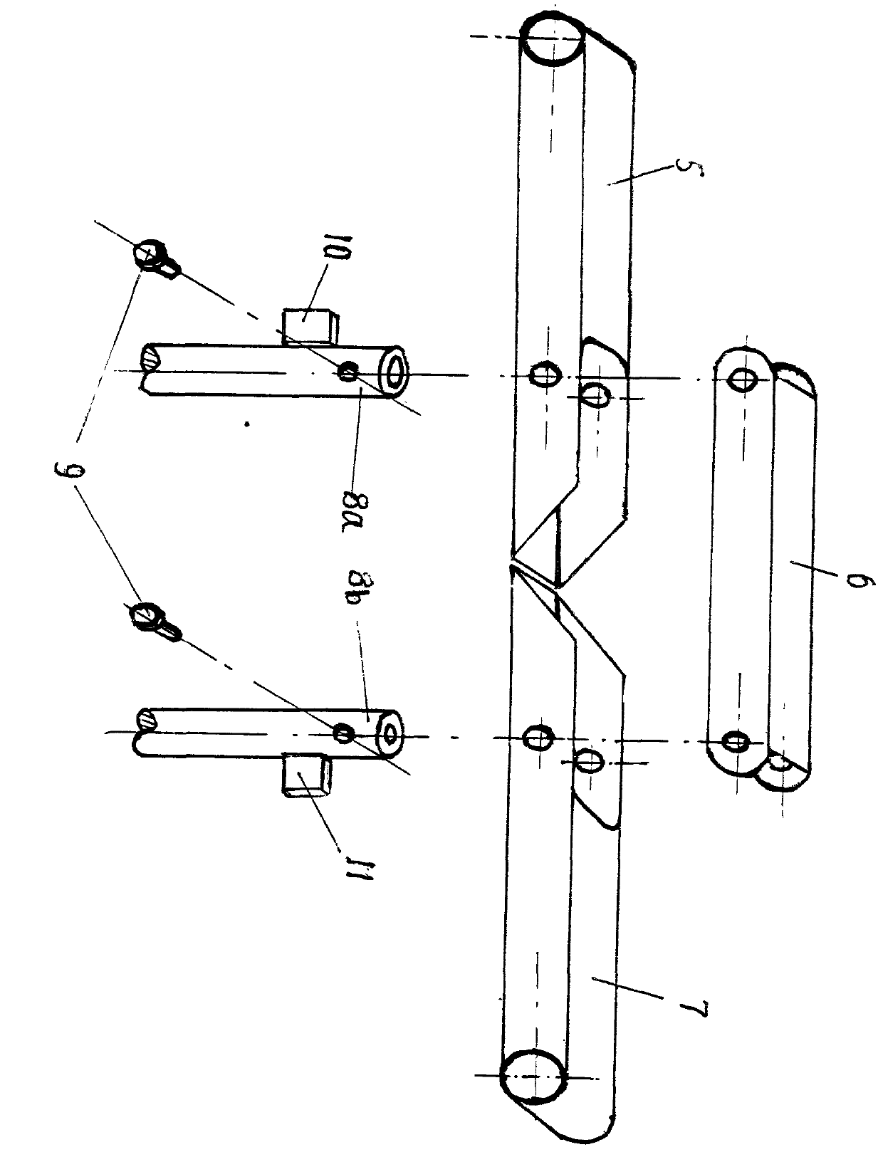 Flexible support rod stretcher type program control nursing bed