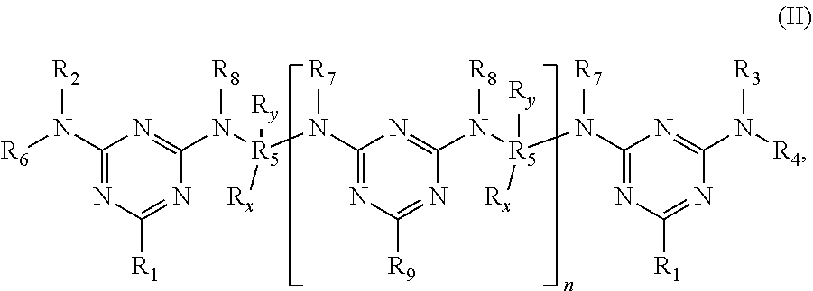 Triazine-precondensate-aldehyde condensation products and method for obtaining the same