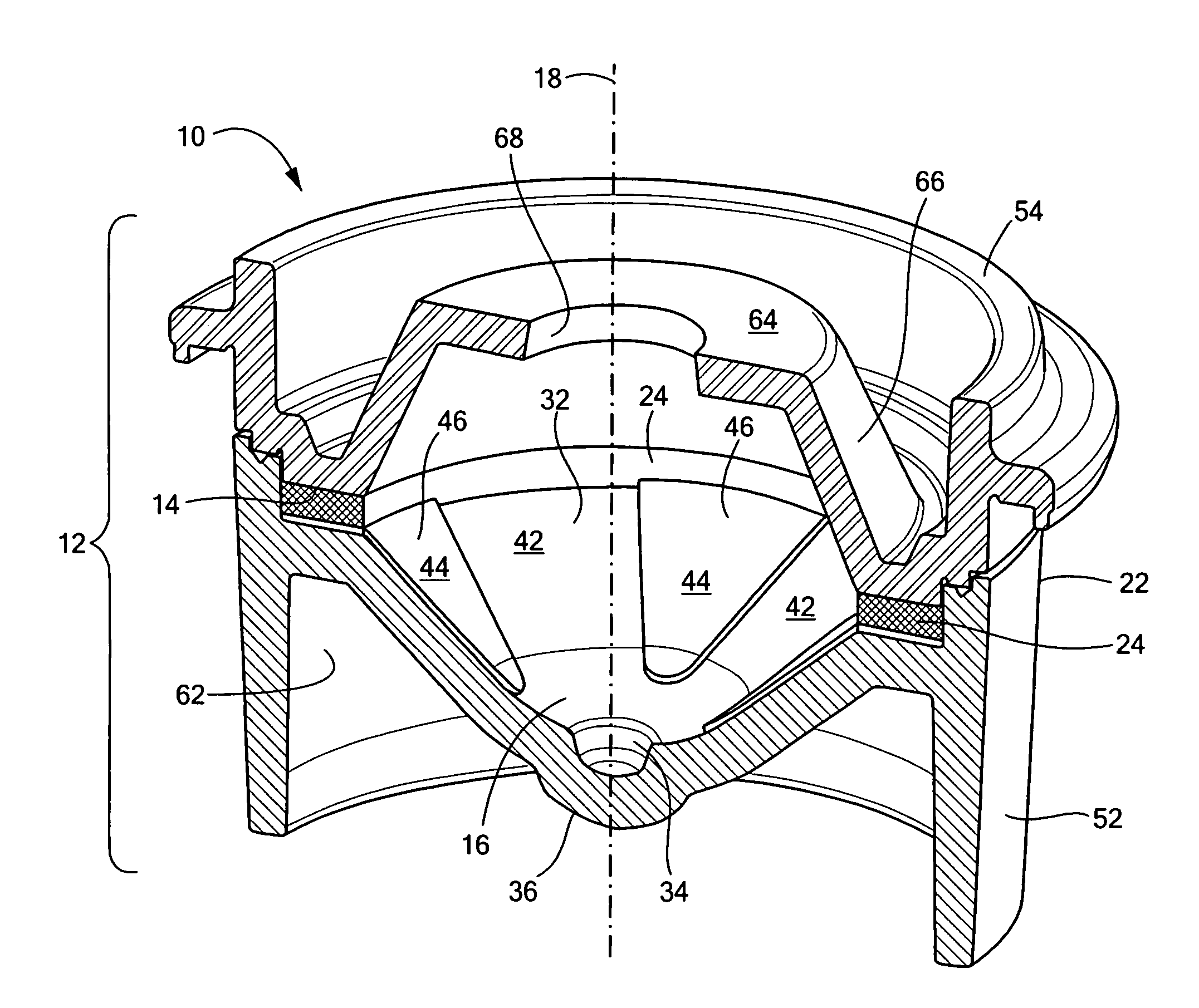 Centrifugal device and method for fluid component separation