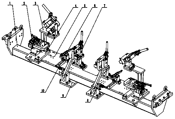 Welding fixture of carrier roller bracket robot