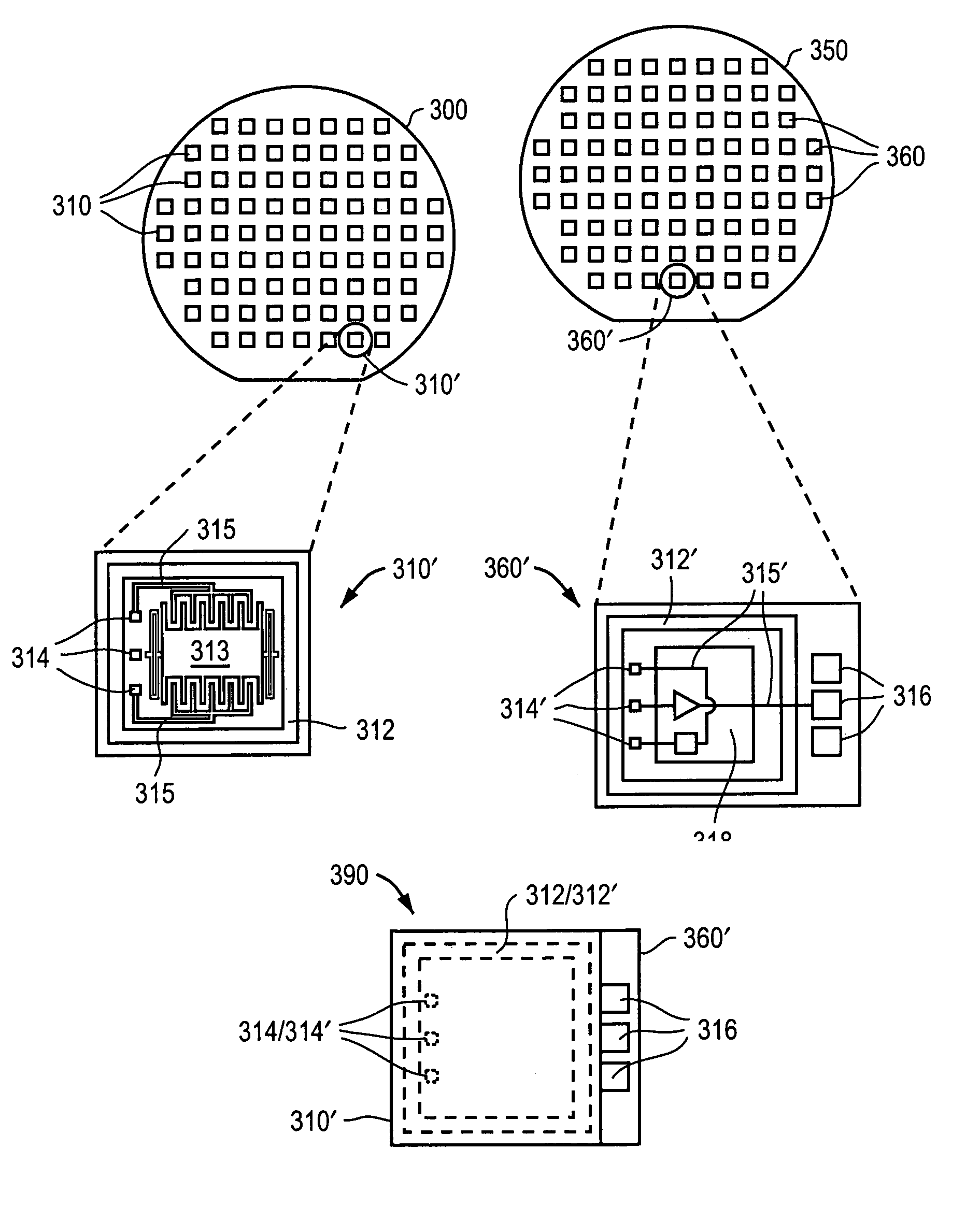 Microelectromechanical systems using thermocompression bonding