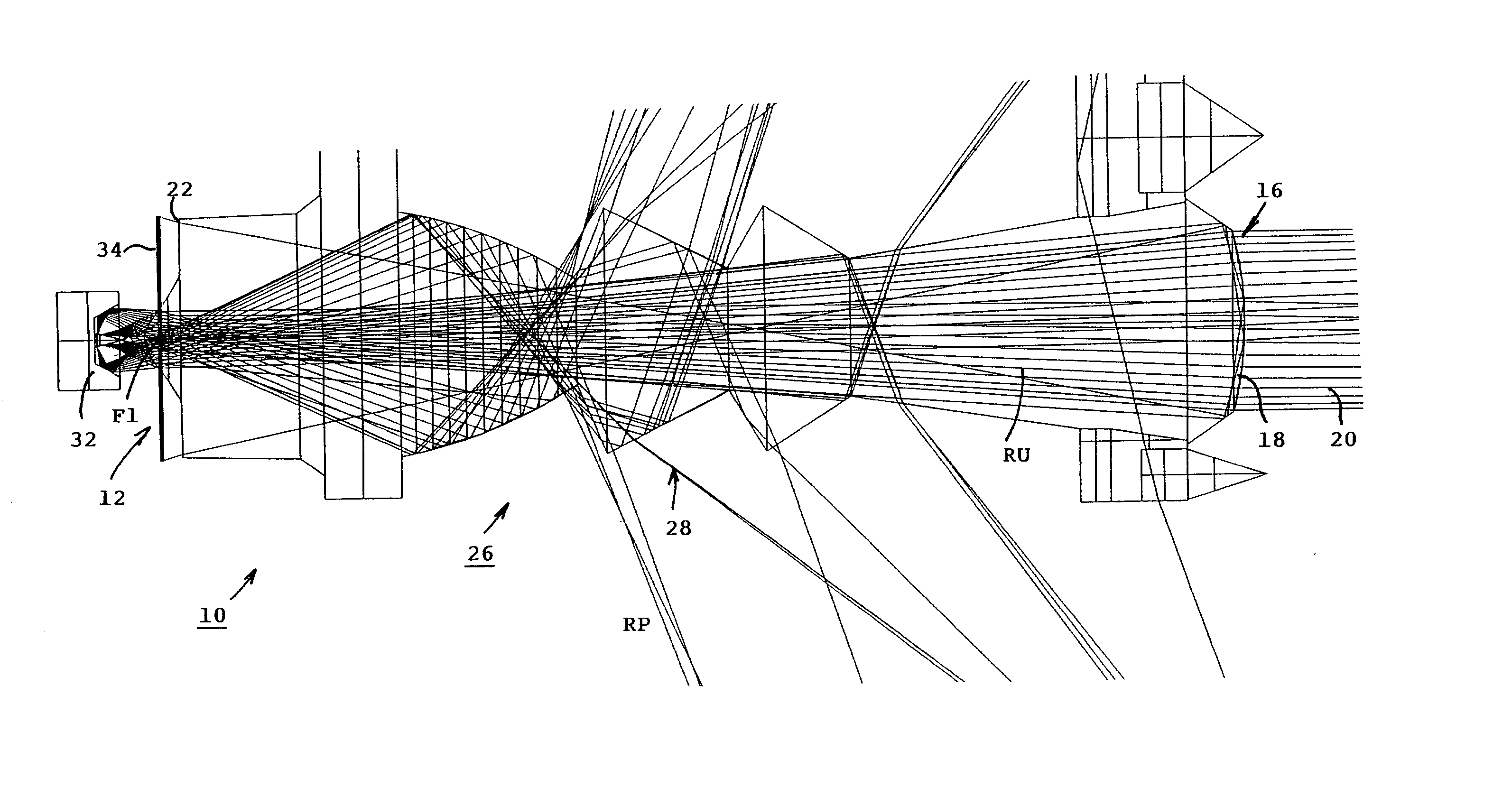 Monolithic optical device for light transmission, and multi-channel optical system using same